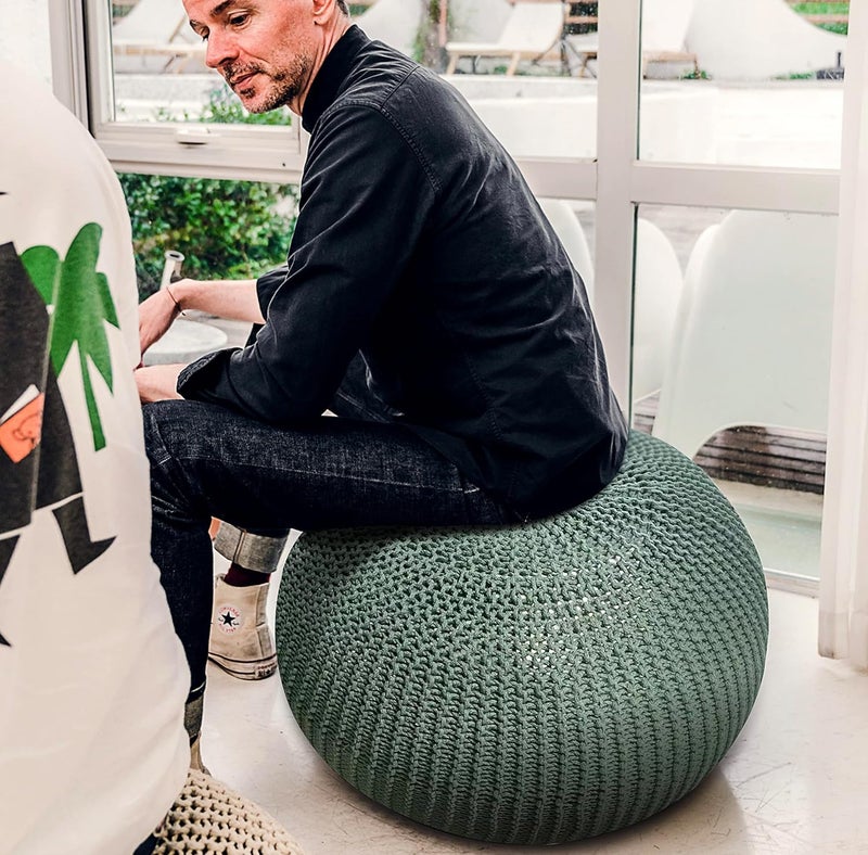 ART pinecone Yoga Ball Cover,Handmade Cotton Cover for Yoga Ball Chair,Exercise,Birthing,Stability,Fitness,Balance,Pilates Ball(65 cm/26" Green) - Image 2